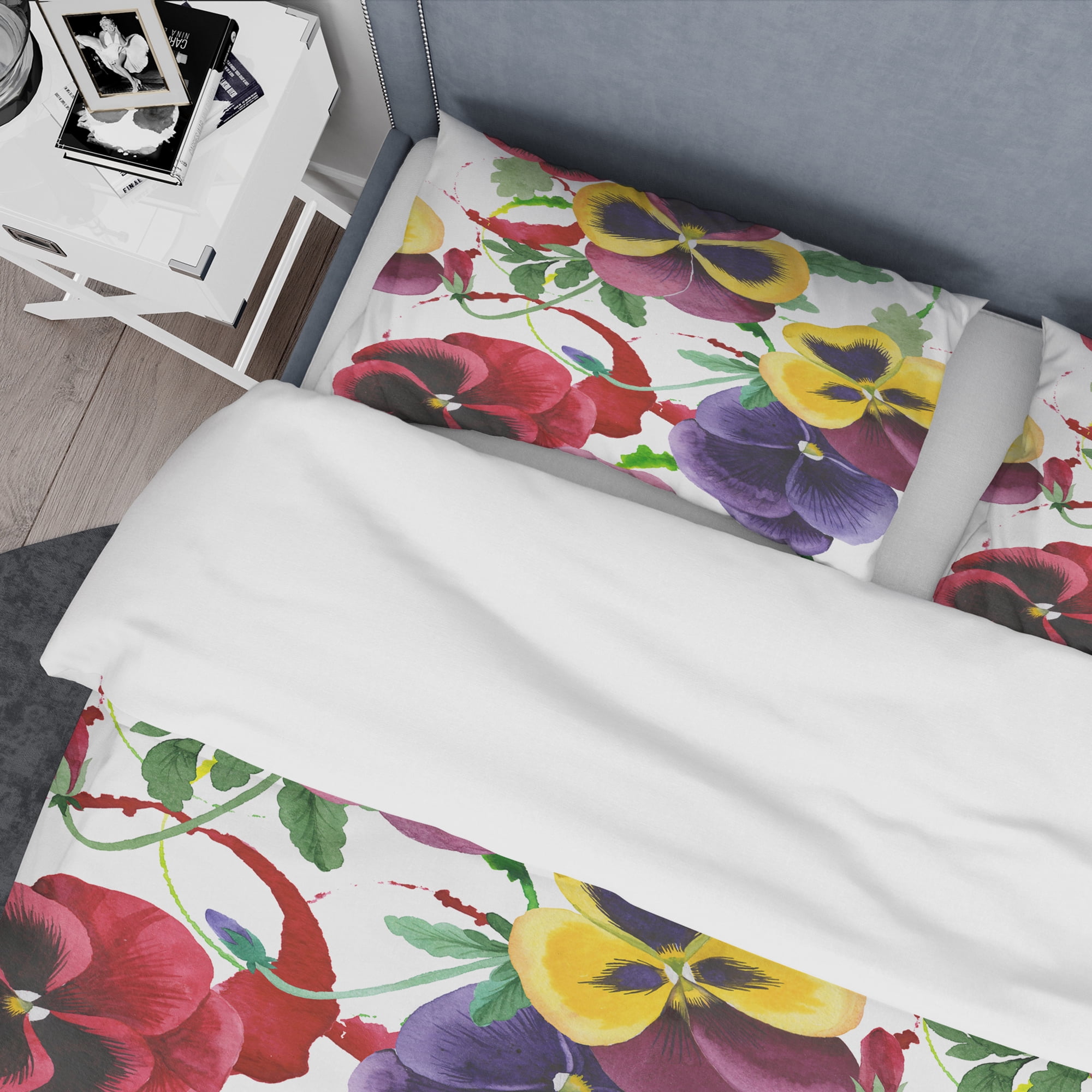 Designart 'Floral Botanical Retro VIII' Mid-Century Modern Duvet Cover Set