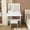 White + MDF + Modern, variant on New Large Mirror Vanity Desk for Bed room , Modern Makeup Vanity Set with Power Outlet and Hair dryer holder, 5 Drawers , 3 Lighting Color Adjustable Dressing Table for Bedroom, White Color