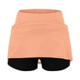 thumbnail image 4 of HXWCHs Women's Casual Athletic Tennis Skort with Pocket Active Yoga Sport Skirt Shorts Orange XXXXXL, 4 of 6