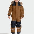 thumbnail image 2 of UAYOTSE Snowsuit Children's Unisex Ski Suit Thickened Warm Ski Overall Winter Warm Ski Suits with Hood Snow Overall Windproof,Sizes 7-8 Years, 2 of 6