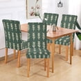 thumbnail image 2 of Yayeee 2 Pack Dining Chair Covers Stretch Parson Chairs Slipcovers Seat Protector, Dark Green Leaves, 2 of 6