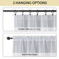 thumbnail image 2 of OVZME Dolly White Sheer Curtains 45 Inches Length 2 Panels,Faux Linen Texture Breathable Gauzy Short Curtains for Nursery/Living Room Solid Dual Rod Pockets Window Small Drapes for Kitchen,30x45 Inch, 2 of 7