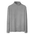 thumbnail image 4 of Comdrip Hauts pour Femmes Manches Longues Chemises pour Femmes Coupe Ample Col Roulé Haut Décontracté Automne Hauts Légers Chandails Chauds Hauts Col Roulé pour Femmes Gris m, 4 of 5