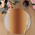 thumbnail image 3 of Dark Burnt Orange Grey Ombre Round 13 Inch Placemats Set of 4, Farmhouse Gradient Minimalist HeatResistant Non Slip Place Mats for Dining Table, Wipeable Braided Kitchen Table Mats for Housewarming, 3 of 9