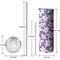 thumbnail image 5 of 20oz Purple Daisy Flower White Blooms Pattern Skinny Tumblers Stainless Steel Tumbler with Lid and Straw,Vacuum Insulated Double Wall Travel Tumbler Cups with Cleaning Brush for Coffee,Tea, 5 of 6