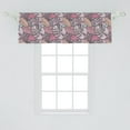 thumbnail image 1 of Philodendron Window Valance, Hand Drawn Tropical Leaves in Muted Tones Illustration, Curtain Valance for Kitchen Bedroom Decor with Rod Pocket, 54" X 18", Pastel Pink Pale Blue, by Ambesonne, 1 of 2