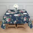 thumbnail image 3 of Pioneer Flower Floral Print Pattern Square Tablecloth,Waterproof Square Table Cover,Wipeable Spillproof Washable Table Cover for Home Kitchen Party Decor 52"x52"(132x132cm), 3 of 6