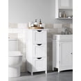 thumbnail image 2 of VASAGLE- clóset de Almacenamiento no Empotrado con 3 cajones, 11.8 x 12.6 x 31.9 Pulgadas, para baño, Sala de Estar, Cocina, Estilo Moderno, Color Blanco, 2 of 5