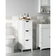 thumbnail image 2 of VASAGLE- clóset de Almacenamiento no Empotrado con 3 cajones, 11.8 x 12.6 x 31.9 Pulgadas, para baño, Sala de Estar, Cocina, Estilo Moderno, Color Blanco, 2 of 5