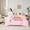 Black Pink, variant on jejeloiu Cute Toy Bear 7-Piece Twin Bedding Sets,Pink Anime Girls Bedding Comforter Set For Princess Reversible