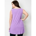 thumbnail image 5 of Made by Johnny Women's Solid Sleeveless Tunic for Leggings Swing Flare Tank Tops S-5XL Plus Size M LILAC, 5 of 6
