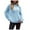 Blue, variant on Herrnalise Women's Knitted Crop Tops loose solid color round neck long sleeve sweater Pullover Jumper Sweaters