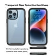 thumbnail image 5 of iPhone 14 Pro Max Case, Case Cover for 2022 iPhone 14 Pro Max 6.7", Njjex Hard Plastic Full-Body Rugged Transparent Clear Back Bumper Case Cover for Apple iPhone 14 Pro Max -Black, 5 of 7