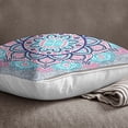 thumbnail image 2 of S4Sassy Decorative Blue Square Cushion Cover Case Pillow Throw Mandala Print -12 x 12 Inches, 2 of 4