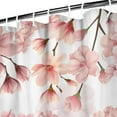thumbnail image 4 of Romantic Wildflower and Bee Pattern Shower Curtain, 72x84, Rustic Country Botanical Decor with Hooks, 4 of 5