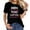 Black, variant on Classic Fit - Feelings Too, Crew Neck, Short Sleev Women's Graphic Tees - Express Yourself with Bold Prints