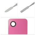 thumbnail image 3 of Unique Bargains 1 Set Foundation Spatula and Palette Set Rectangular Makeup Artist Tools Pink Silver Tone, 3 of 5