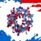 thumbnail image 1 of Xihbxyly Venta de Liquidación Colgante de Guirnalda Del Día de La Independencia, Colgante de Puerta con Estrella Roja, Blanca y Azul, 1 of 7