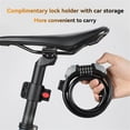 thumbnail image 4 of Blue 5-Digit Combination Bike Lock with LED Light, 1.2m Thickened Steel Cable Anti-Theft Lock, Zinc Alloy Weatherproof Wheel Lock with Auto-Lock & Mounting Bracket, Cycling Gear for Mountain Bikes,, 4 of 7