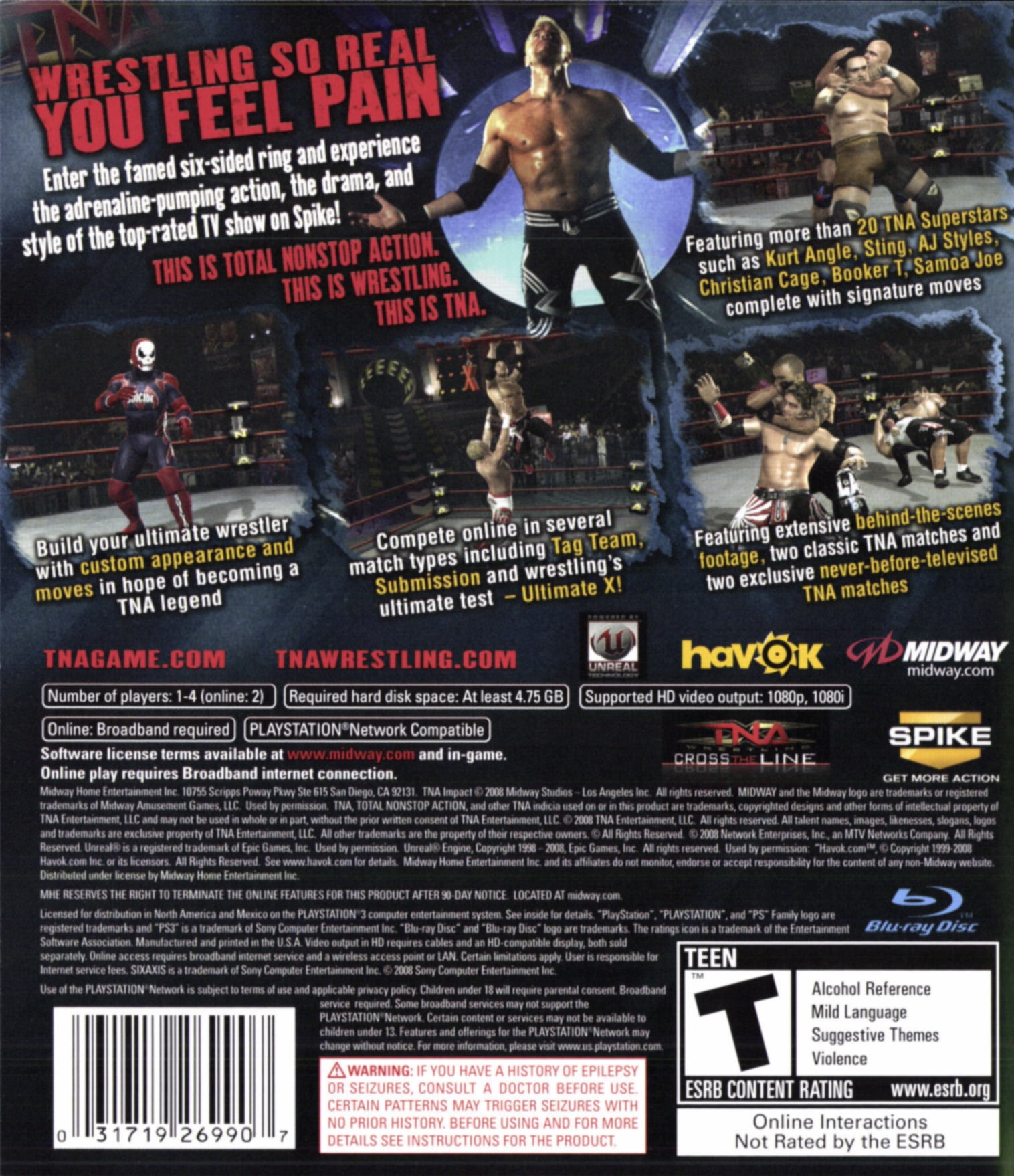 Game TNA Impact - PS3 em Promoção na Americanas