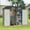 Brown, variant on Enyopro 5ft x 4ft Metal Storage Shed, Outdoor Tool Shed with Lockable Door, Heavy-Duty Weather-Resistant, Easy Assembly