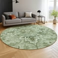 thumbnail image 6 of Addison Rugs Mayfield Premium Machine Washable Traditional Global Aloe Round Rug, 8' x 8', 6 of 6