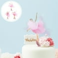 thumbnail image 2 of 3 sets Ballerina Cupcake Toppers Cumpleaños Decoración de pasteles Tulle Girl Topper, 2 of 4