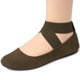 thumbnail image 3 of Alpine Swiss Peony Ballet Flats Shoes For Women Elastic Ankle Strap Flats Round Closed-Toe Slip On Loafers Padded for Comfort Runs Small, 3 of 8