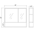 thumbnail image 7 of BaoBao 30 in x 26 in Wall Mount Bathroom PVC Mirror Cabinet, Modern, Lockable with Under Lights, 7 of 7
