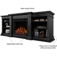 thumbnail image 3 of Real Flame Fresno 72" Electric Fireplace TV Stand in Black, 3 of 9