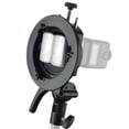 thumbnail image 3 of Amdohai Support Portable Flash S-type pour Speedlite avec Support Bowens pour Godox V1 Series V860II Series TT350 Series AD400Pro AD200Pro Series Speedlite Flash pour Bowens Mount Flash Snoot Softbox, 3 of 4