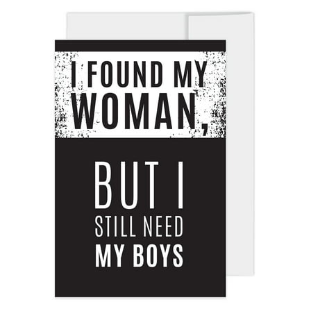 Koyal Wholesale Groomsmen Proposal Cards with Envelopes, Set of 16 I Found My Woman But I Still Need My Boys