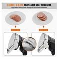 thumbnail image 3 of Electric Shawarma Knife 80W, Professional Kebab Cutter, Commercial Gyro Slicer, 2 Blades Φ4"/100mm, 0-8mm Adjustable Thickness, Stainless Steel, 3 of 7