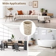 thumbnail image 6 of 2 Pcs Rattan Waste Baskets, 11 in Handwoven Plastic Rattan Trash Can with Wide Opening, Waterproof Waste Bin with Sturdy Metal Frame for Bathroom, Bedroom, Office, Home, 6 of 6