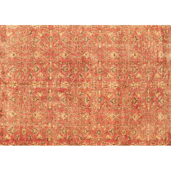 Ahgly Company Indoor Rectangle Persian Orange Traditional Area Rugs, 5' x 7'