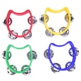 thumbnail image 2 of Hand Held Tambourine Metal Bell Jingles Plastic Rattle Ball Percussion for KTV Party Kid Game Toy Musical Instrument He Qiyong unisex, 2 of 2