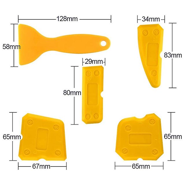 Kit de herramientas de calafateo de herramientas de alisado de raspador de sellador de silicona de 9 piezas Afortunado Sencillez