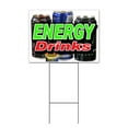 thumbnail image 1 of Energy Drinks (18" x 24") Yard Sign, Includes Metal Step Stake, 1 of 6