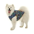 thumbnail image 5 of Vibrant Life Dog Clothes: Blue Fair Isle Print Fleece Hooded Jacket with Corduroy Trim, L, 5 of 11