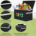 iMucci Jumbo Toy Box, Sturdy Storage with Lids for Kids, Nursery, Playroom, Closet/ Black