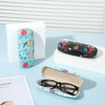 thumbnail image 4 of sixwipe 3 Pack Floral Glasses Case Hard Shell - Eyeglass Storage Box with Cleaning Cloth, Portable Travel Eyeglasses Case for Women & Men, Protective Cover for Reading/Sunglasses/Myopic Glasses, 4 of 8