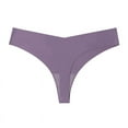 thumbnail image 1 of Zhuge Ropa interior sin costuras para mujer, bragas sexys de encaje estilo hipster, tanga, bragas, ropa interior para mujer, 3 piezas (lila, morado, L), 1 of 2
