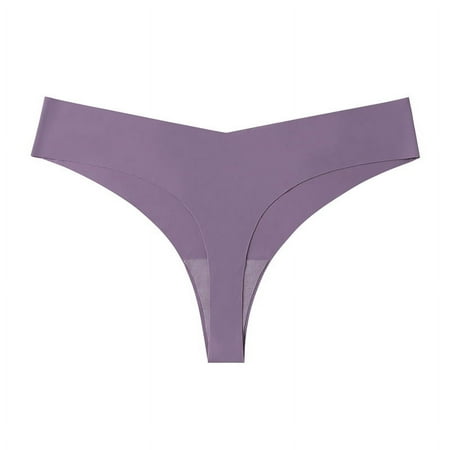ERDOUY Womens Seamless Underwears Panties Sexy Lace Hipster Bikini Thong Briefs Panty Underwear for Women 3pcs(Lilac Purple L)