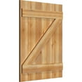 thumbnail image 2 of 26 7/8"W X 34"H Timbercraft Five 5 3/8" Boards Joined Board-N-Batten Shutters W/Z-Bar, Rough Sawn Western Red Cedar (Per Pair), 2 of 13