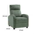 thumbnail image 5 of Pary Manual Push Back Reclining Chair with Green Ribbed Corduroy, 5 of 6