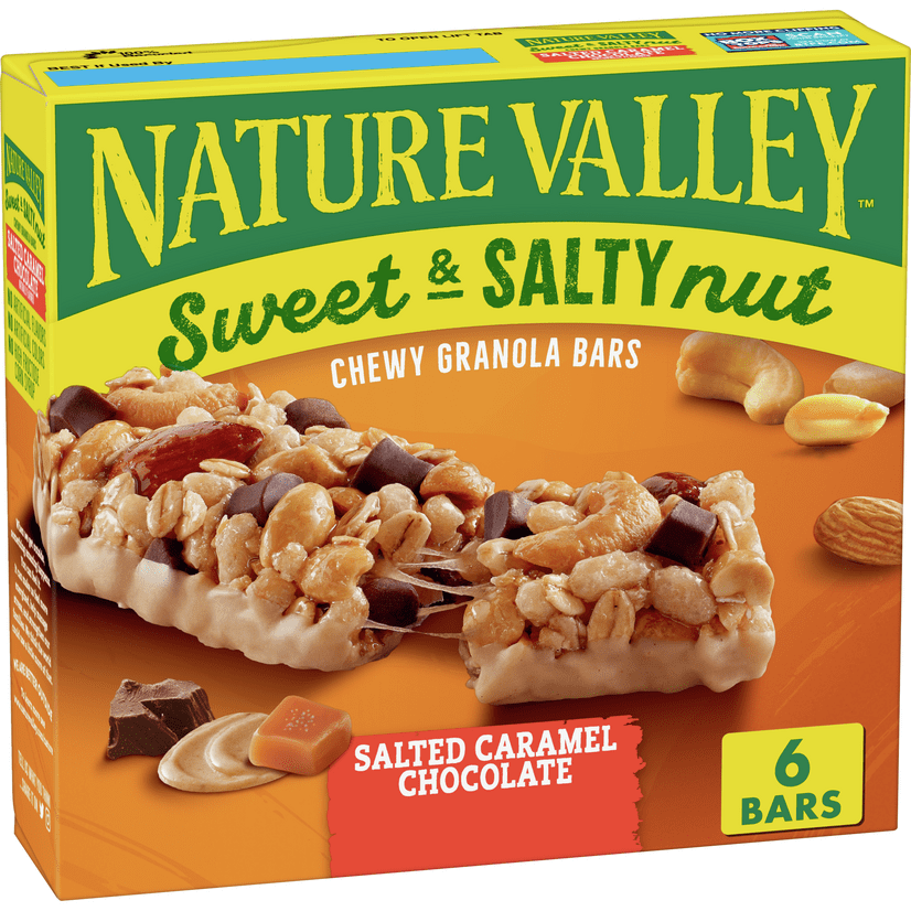 Nature Valley Salted Caramel Chocolate Sweet and Salty Bars, 6 ct, 7.44