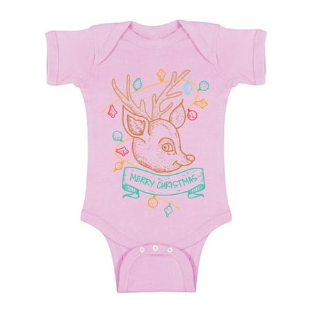 

Awkward Styles Ugly Christmas Baby Outfit Bodysuit Little Xmas Deer Romper