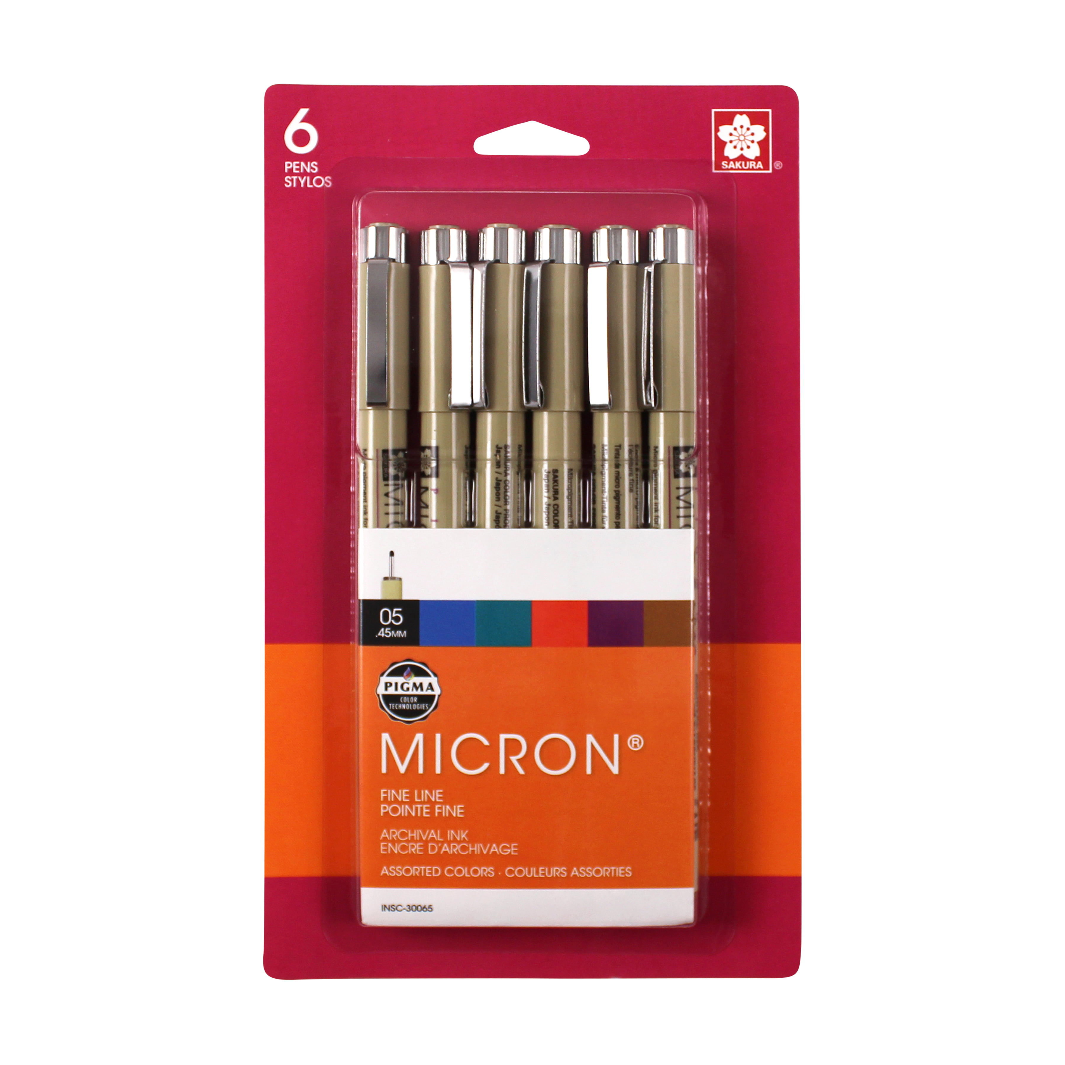 Pigma Fineliner Pens, Archival Black Multi Tip Sizes, 6 Pack Walmart.com