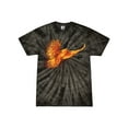 thumbnail image 1 of Wild Bobby, Mythical Fiery Phoenix, Pop Culture, Tie-Dye Tees, Spiral Black, Medium, 1 of 3