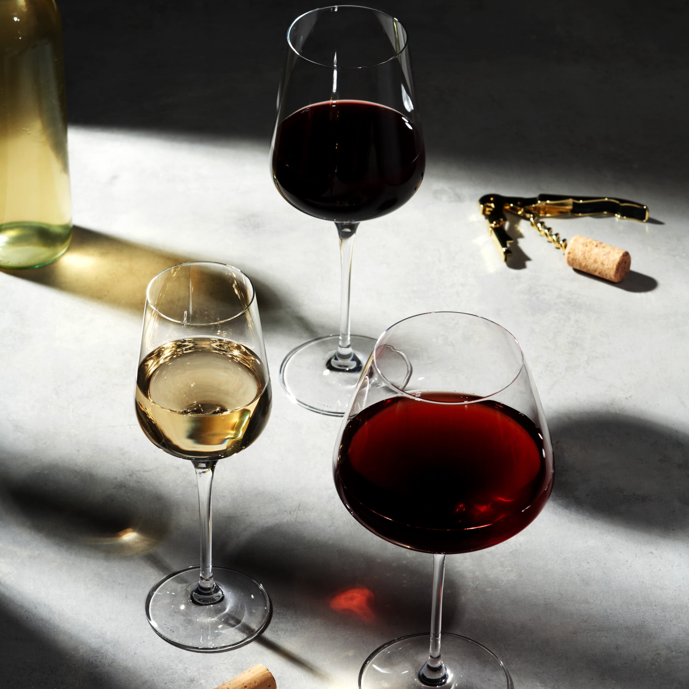Viski Inez Burgundy Red Wine Glasses, Party, Wedding Gifts, 31 oz, Set of 4